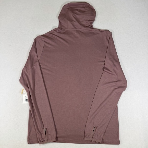 NWT Free Fly Bamboo Fig Purple Lightweight Long Sleeve Hoodie Mens Small - Picture 2 of 6